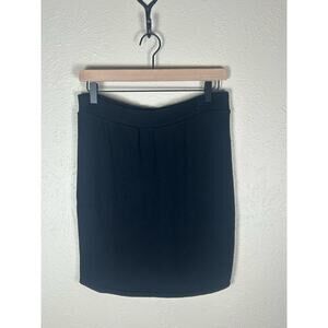 St.John Collection Skirt Size 8 Black Santana Knit Straight Pencil TINY FLAW